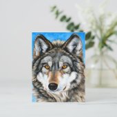 Gedekte Wolf Briefkaart (Staand voorkant)