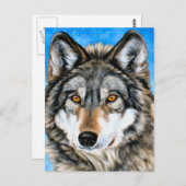 Gedekte Wolf Briefkaart (Voorkant / Achterkant)