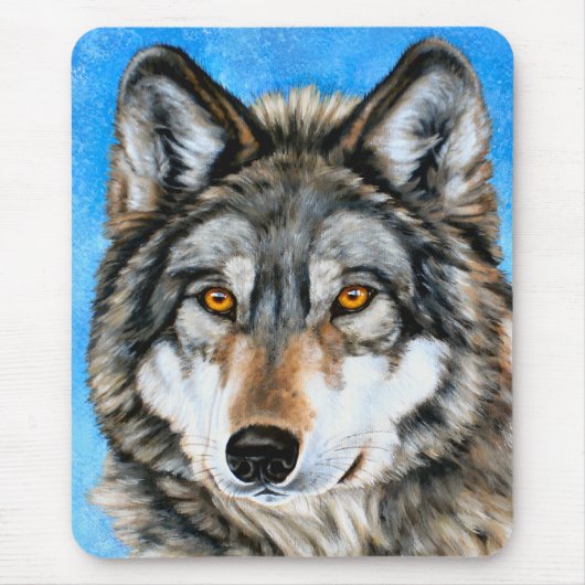 Gedekte Wolf Muismat (Voorkant)