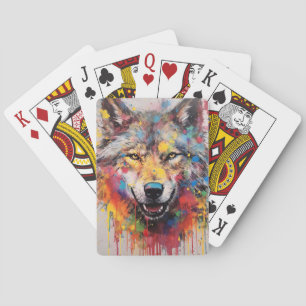 Gedekte Wolf Pokerkaarten
