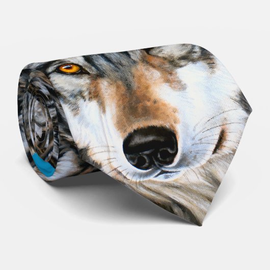 Gedekte Wolf Stropdas (Opgerold)