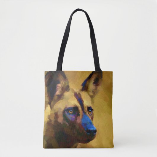 Gedekte Wolf Tote Bag (Voorkant)