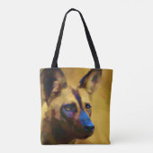 Gedekte Wolf Tote Bag (Achterkant)