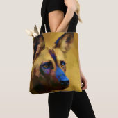 Gedekte Wolf Tote Bag (Dichtbij)