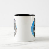 Gedekte Wolf Tweekleurige Koffiemok (Center)