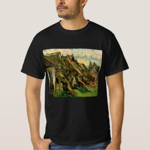 Gedekte zandsteen Cottages van Vincent van Gogh T-shirt