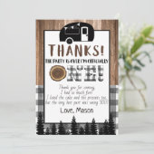 Gedekte zwarte en blanke één gelukkige Camper Dank Kaart (Staand voorkant)