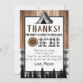 Gedekte zwarte en blanke één gelukkige Camper Dank Kaart (Voorkant)