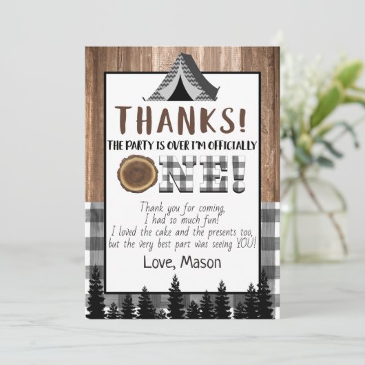 Gedekte zwarte en blanke één gelukkige Camper Dank Kaart (Staand voorkant)