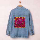 Gedeliseerde roos in brand denim jacket (Hangar)