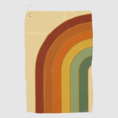 Gedemd achtergelaagde regenboog golfhanddoek (Voorkant)