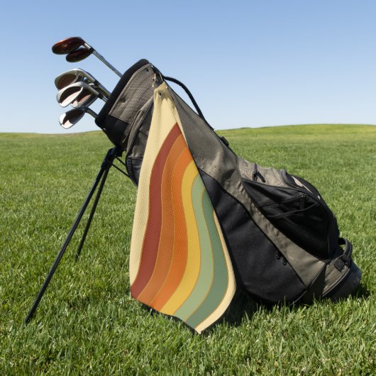 Gedemd achtergelaagde regenboog golfhanddoek (Groen)