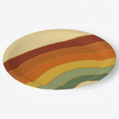 Gedemd achtergelaagde regenboog papieren bordje (Gekanteld)