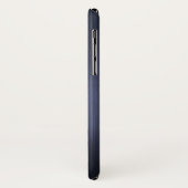 Gedemd blauw metalen borstel aluminium blik Case-Mate iPhone case (Achterkant/links)