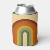 Gedemd retrospectief-zeven-groovy gelaagde regenbo blikjeskoeler (Blikje Voorkant)