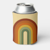 Gedemd retrospectief-zeven-groovy gelaagde regenbo blikjeskoeler (Blikje Achterkant)