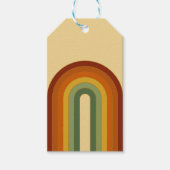 Gedemd retrospectief-zeven-groovy gelaagde regenbo cadeaulabel (Voorkant)