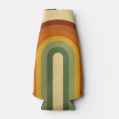 Gedemd retrospectief-zeven-groovy gelaagde regenbo flesjeskoeler (Voorkant)