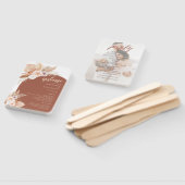 Gedemd Roos Pampas Terracotta Boho Wedding Program Handwaaier (Niet-gemonteerd)