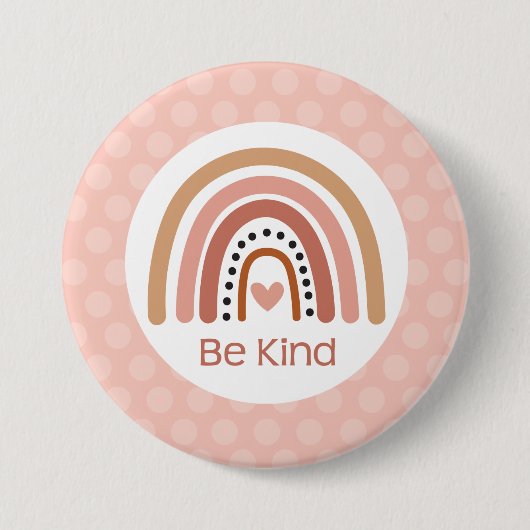 Gedemde regenboog be-ind Boho-regenboog Ronde Button 7,6 Cm (Voorkant)