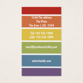 Gedemde regenboogpride op persoonlijke titel visitekaartje (Achterkant)