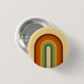 Gedemde rek met gelaagde regenboog ronde button 3,2 cm (Voorkant /achterkant)