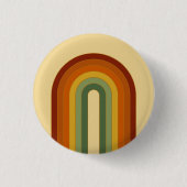 Gedemde rek met gelaagde regenboog ronde button 3,2 cm (Voorkant)