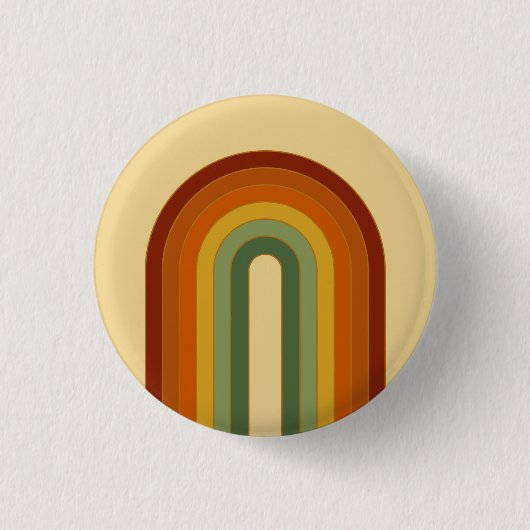 Gedemde rek met gelaagde regenboog ronde button 3,2 cm (Voorkant)