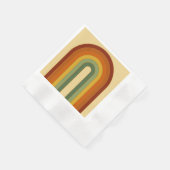 Gedemde rek met gelaagde regenboog servet (Hoek)