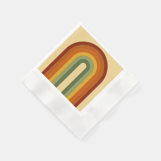 Gedemde rek met gelaagde regenboog servet (Hoek)