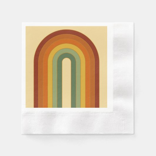 Gedemde rek met gelaagde regenboog servet (Voorkant)