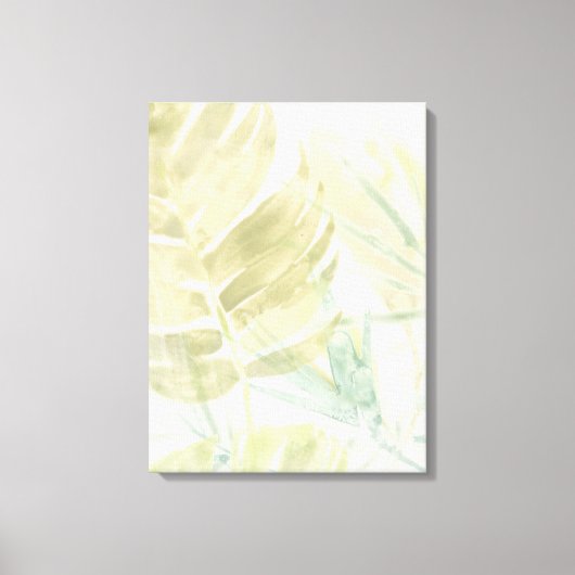 Gedemde tropische bladeren canvas afdruk (Voorkant)