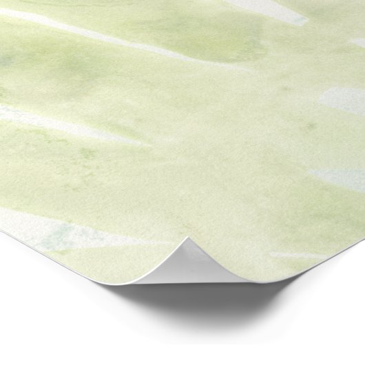 Gedemde tropische bladeren poster (Hoek)