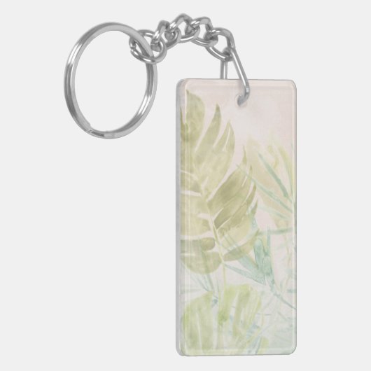Gedemde tropische bladeren sleutelhanger (Voorkant Links)