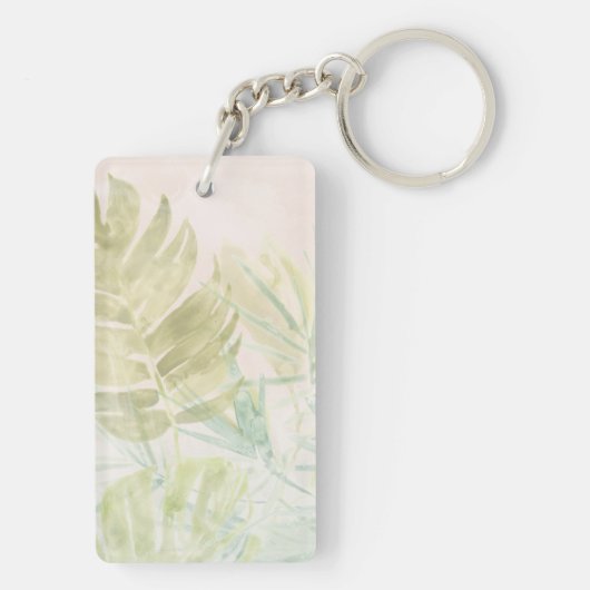Gedemde tropische bladeren sleutelhanger (achterkant)