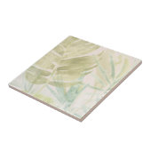 Gedemde tropische bladeren tegeltje (Zijkant)