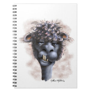 Gedementeerde Alpaca Cartoon Notitieboek
