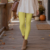Gedempeld Geel Effen Leggings