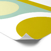 gedempt abstract patroon van geometrische india va poster (Hoek)