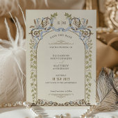 Gedempt Bewaar de datum Victoriaans Royal Wedding Kaart