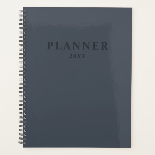 gedempt blauw, asblauw aangepaste Planner (Voorkant)