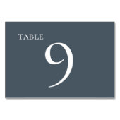 Gedempt Blauw Eenvoudige Elegante Bruiloft Kaart (Voorkant)