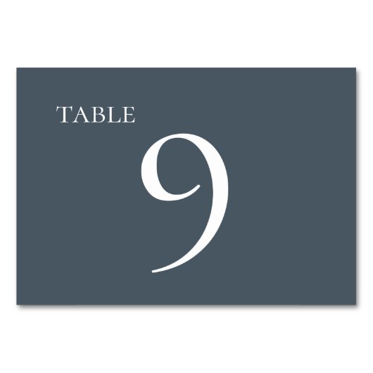 Gedempt Blauw Eenvoudige Elegante Bruiloft Kaart (Voorkant)