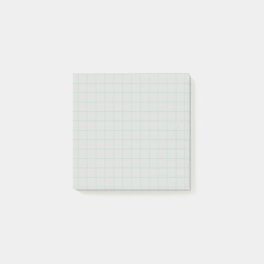 Gedempt blauw geruit patroon Subtiel rasterontwerp Post-it® Notes (Voorkant)