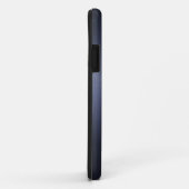 Gedempt blauw metallic look patroon-monogram Case-Mate iPhone case (Achterkant/rechts)