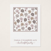 Gedempt bloemenpatroon visitekaartje (Voorkant)