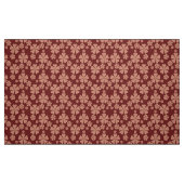 Gedempt Bruin Retro Leaf Abstract Patroon Stof (Fat Quarter)