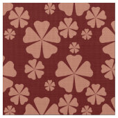 Gedempt Bruin Retro Leaf Abstract Patroon Stof (Close Up)