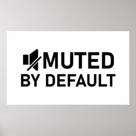 Gedempt door standaard minimalistisch T-shirt Audi Poster