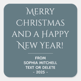 Gedempt Elegance Slate Blue Kerst sticker